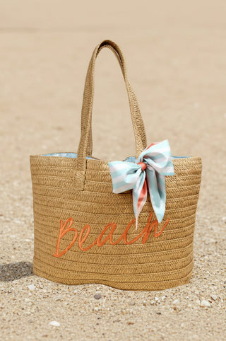 Straw & Sun Tote–Beach