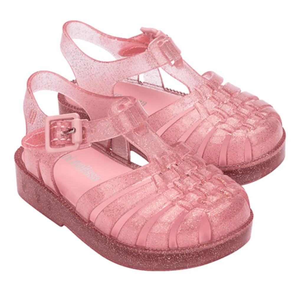 MINI POSSESSION JELLIES GLITTER PINK (TODDLER SIZES)