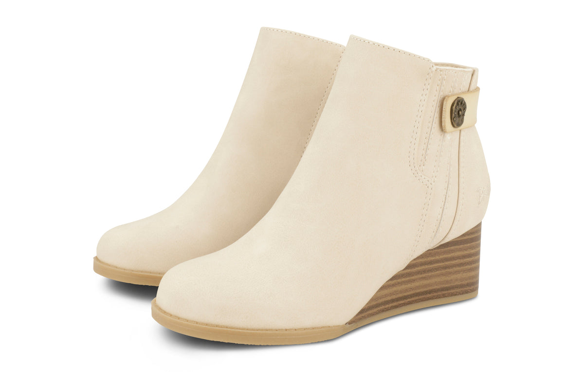 Pastel Wedge Boot - Bone