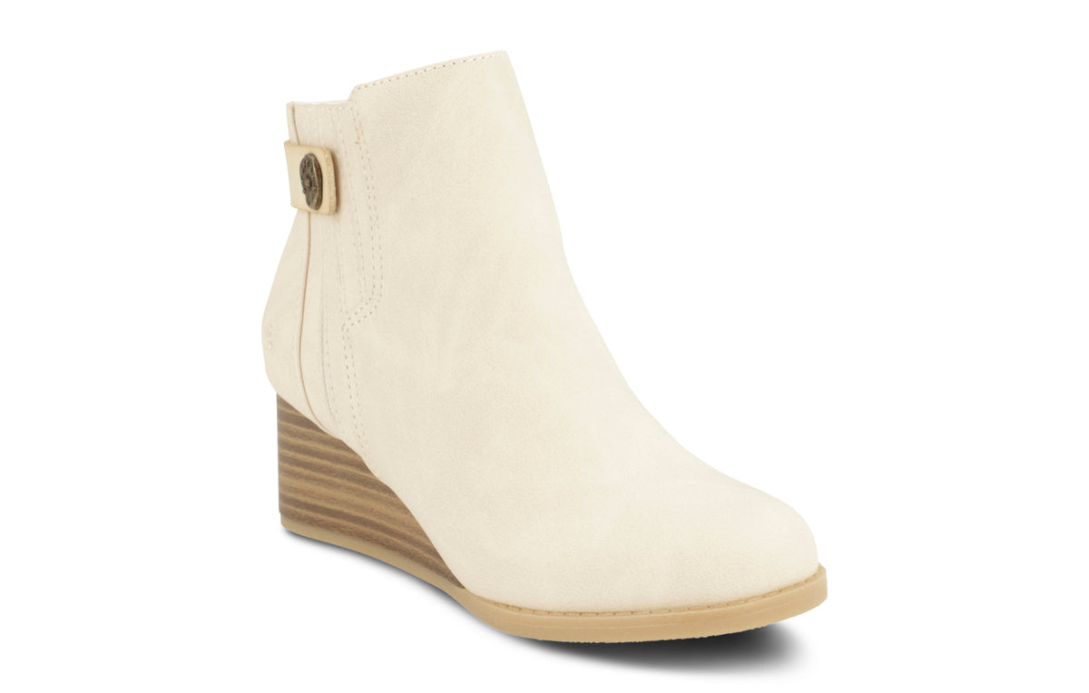 Pastel Wedge Boot - Bone