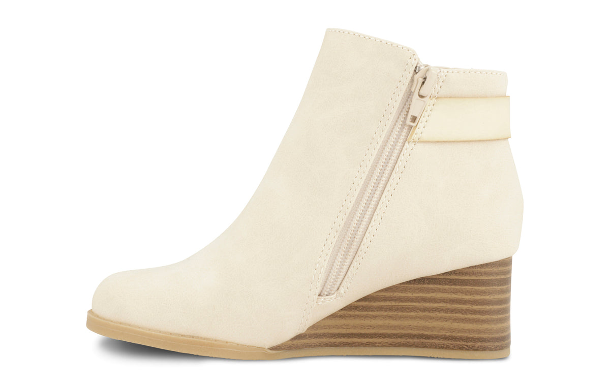 Pastel Wedge Boot - Bone