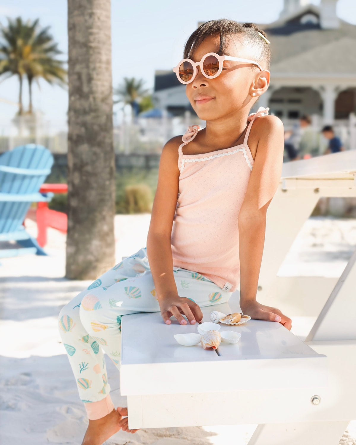 Summer Shells Pointelle and Bamboo Tank Set