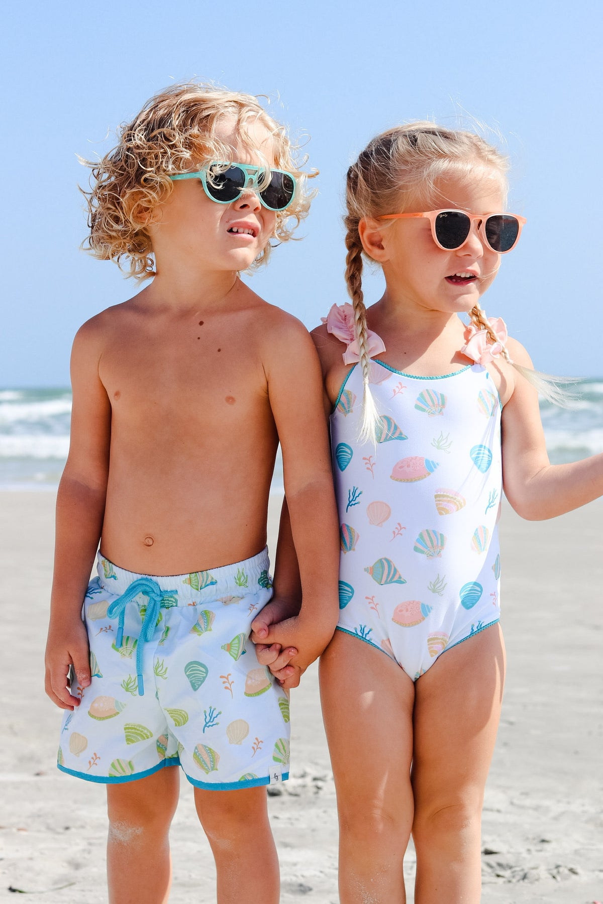 Summer Shells Ruffle Strap One-piece Swimsuit