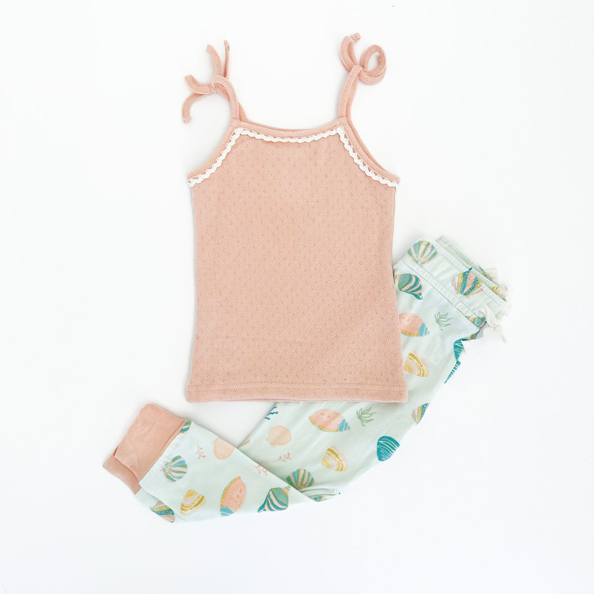 Summer Shells Pointelle and Bamboo Tank Set