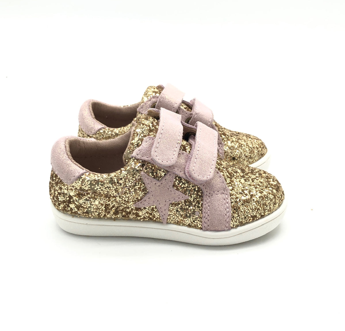 Sparkle Star Sneakers-Gold