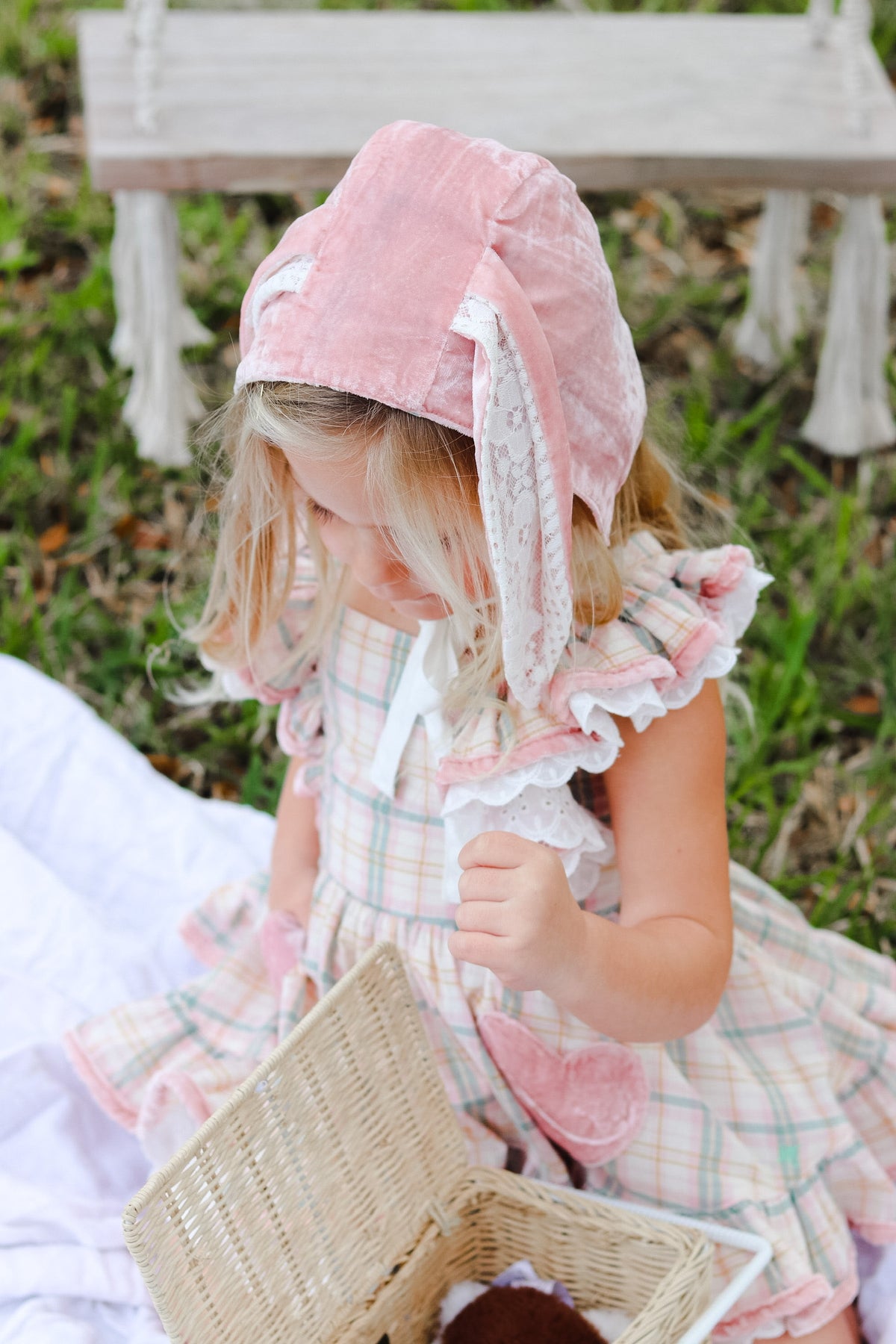 Spring Plaid Bonnet