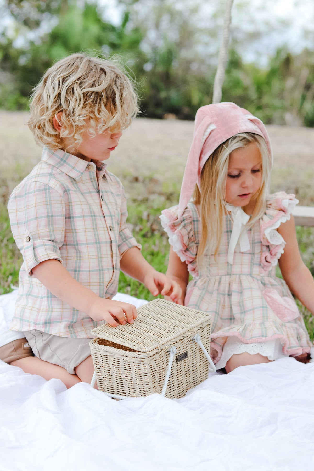 Spring Plaid Bonnet