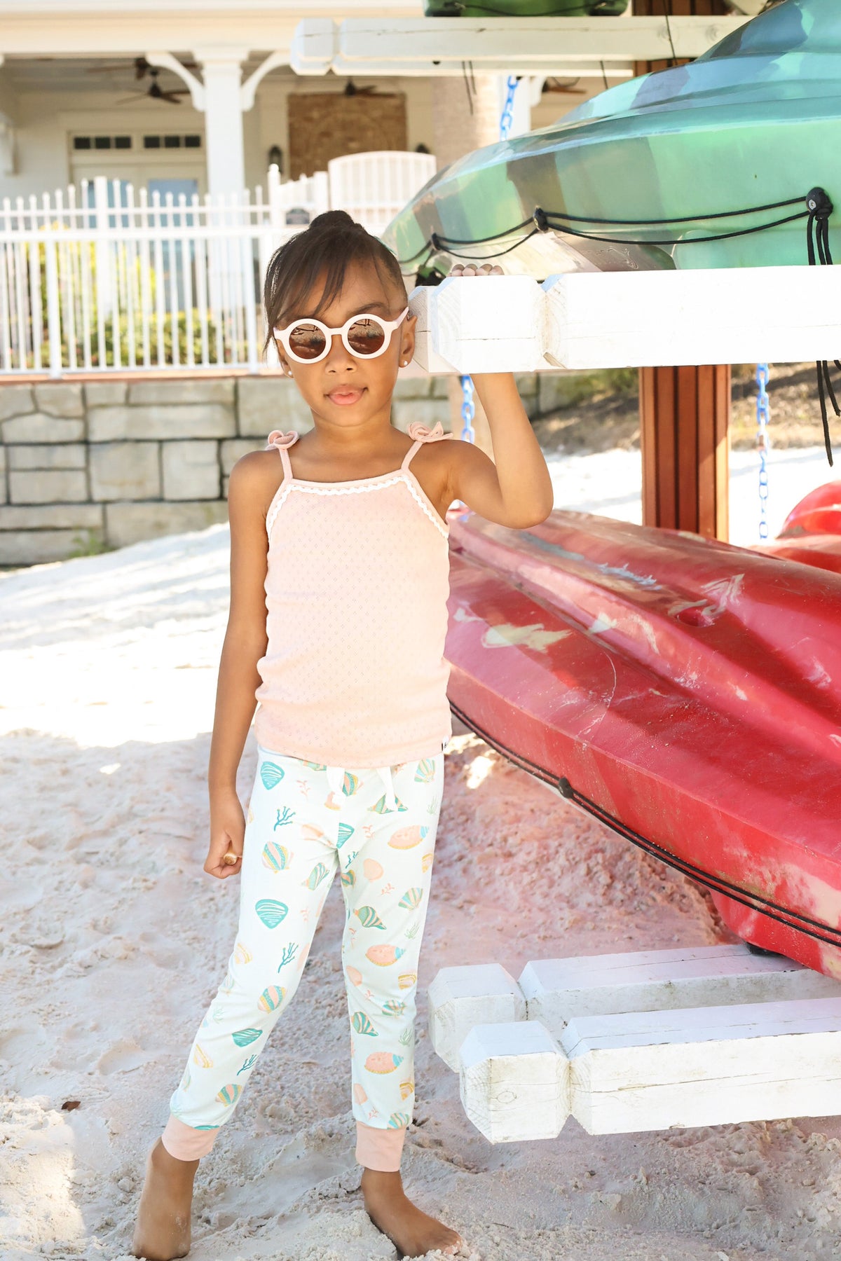Summer Shells Pointelle and Bamboo Tank Set