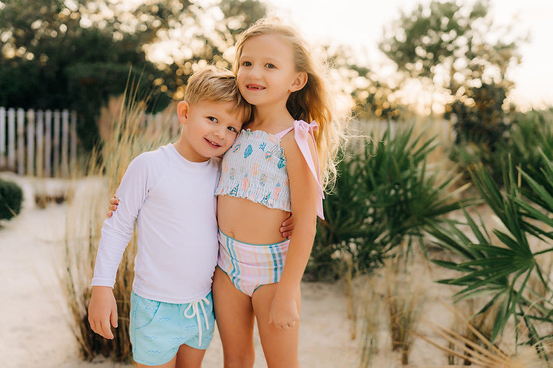 Summer Shells Smocked Bikini