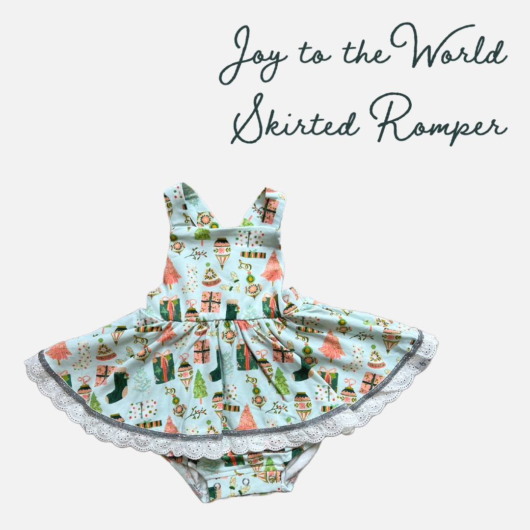 Joy to the World Skirted Romper
