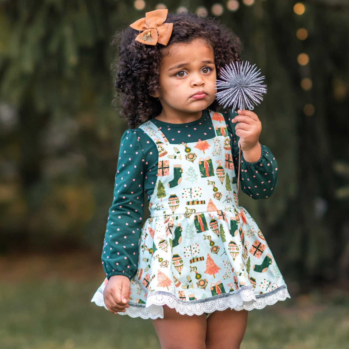 Joy to the World Skirted Romper
