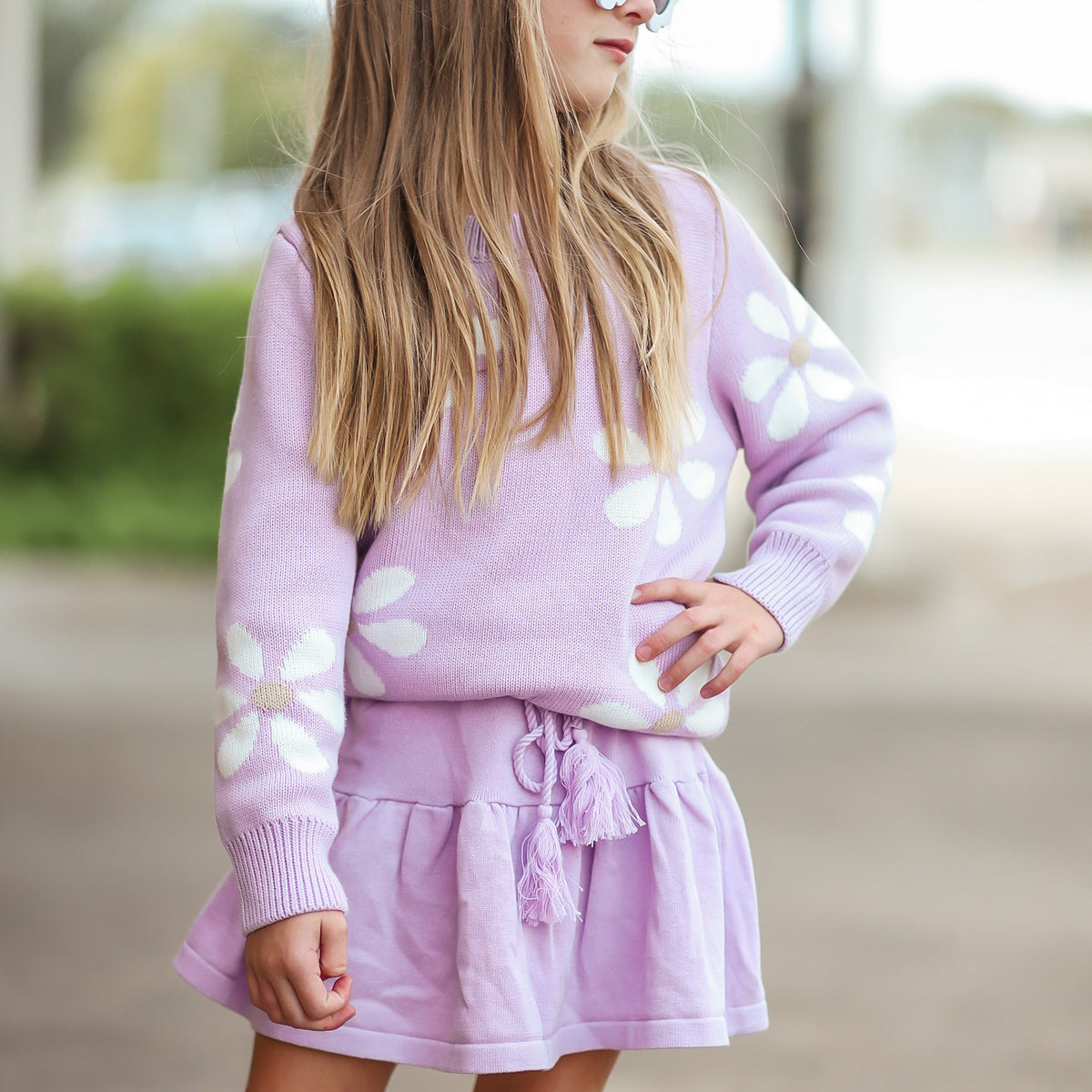Purple Sweater Skort