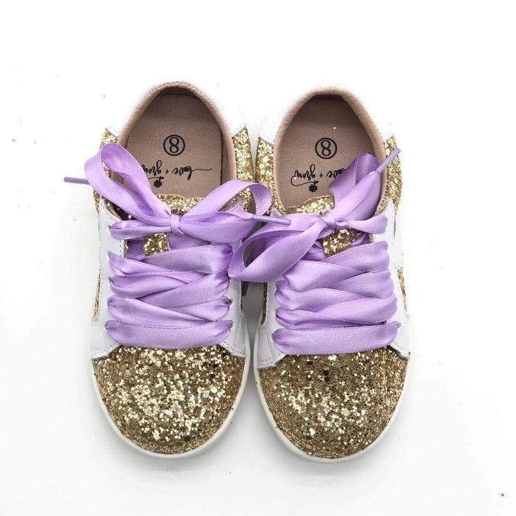 Gold Glitter Sneakers - Love and Grow Clothing Co