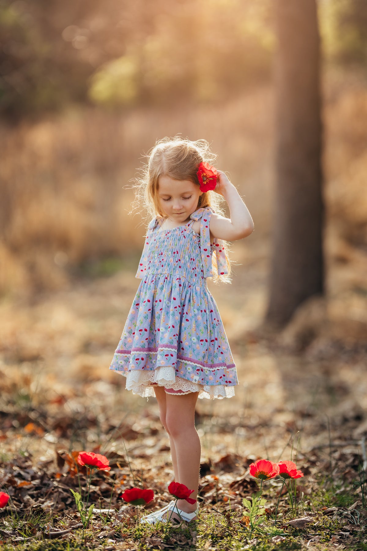 Poppy Smocked Tunic Set