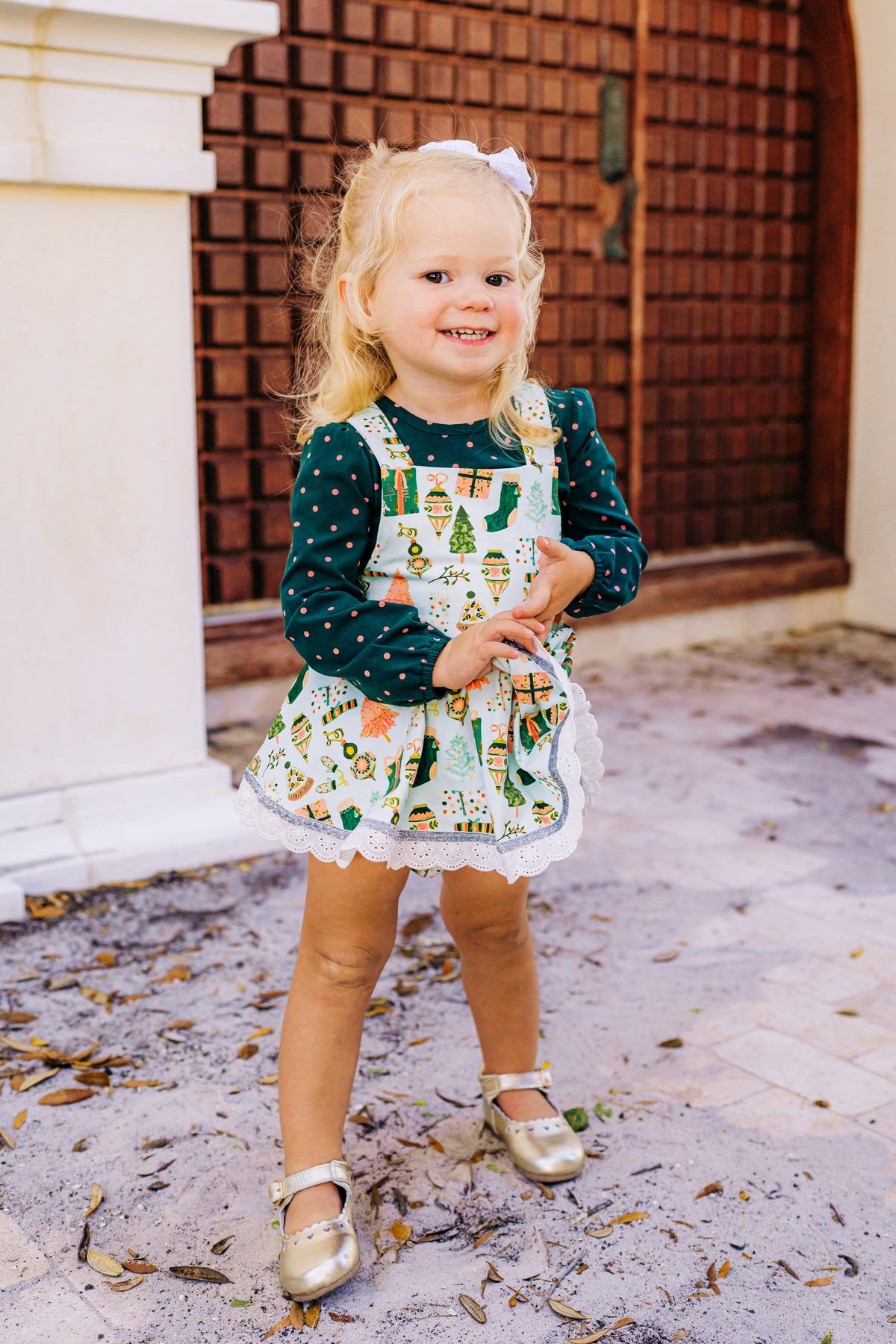 Joy to the World Skirted Romper