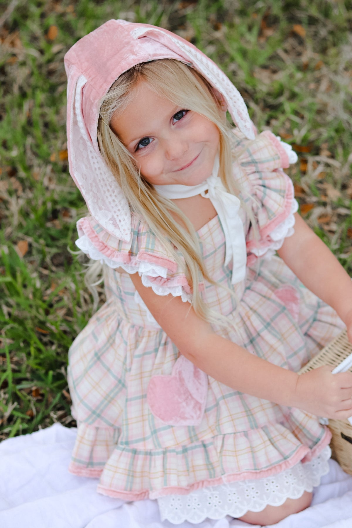 Spring Plaid Bonnet