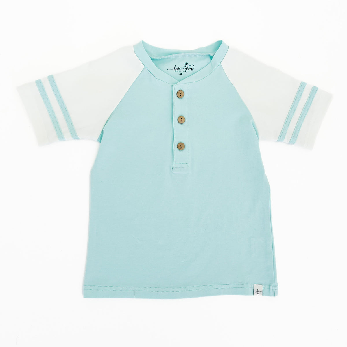 Aqua Striped Boy Shirt