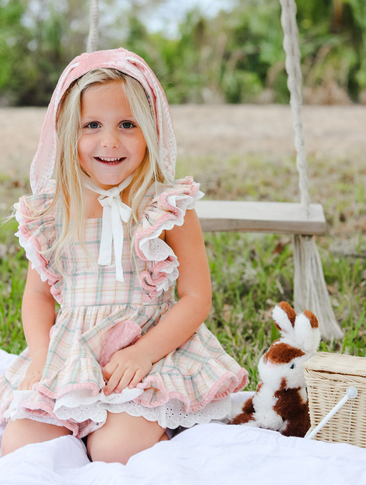 Spring Plaid Bonnet