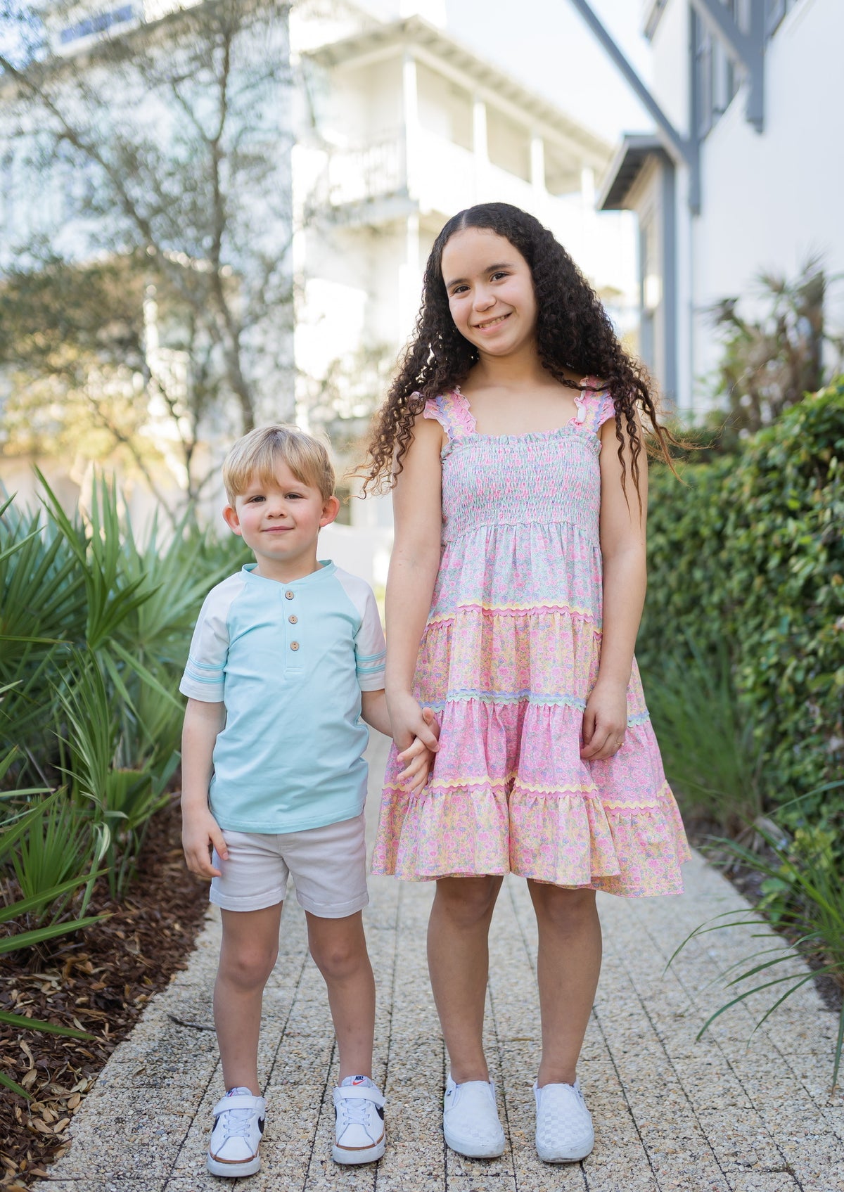 Aqua Striped Boy Shirt