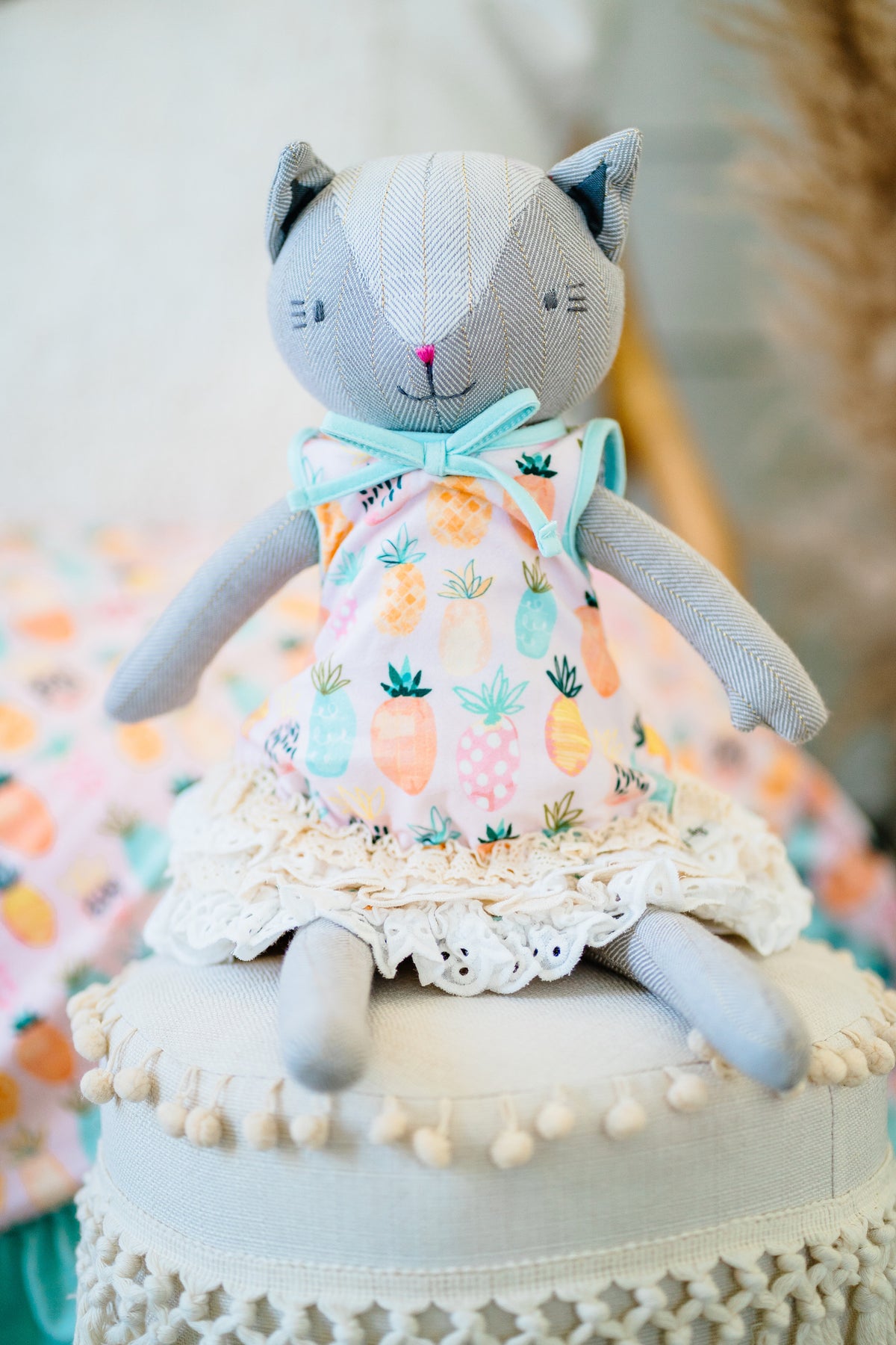 Pineapple Polkadot Doll Gown