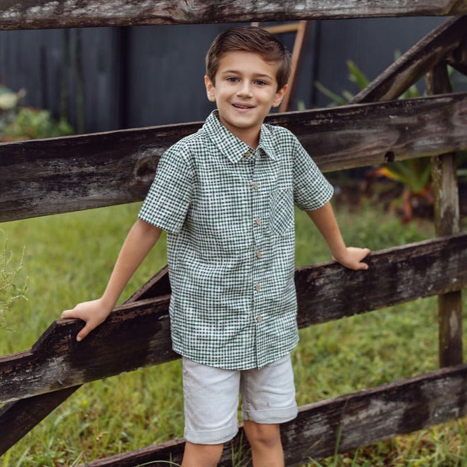 Gingham Boy Shirt