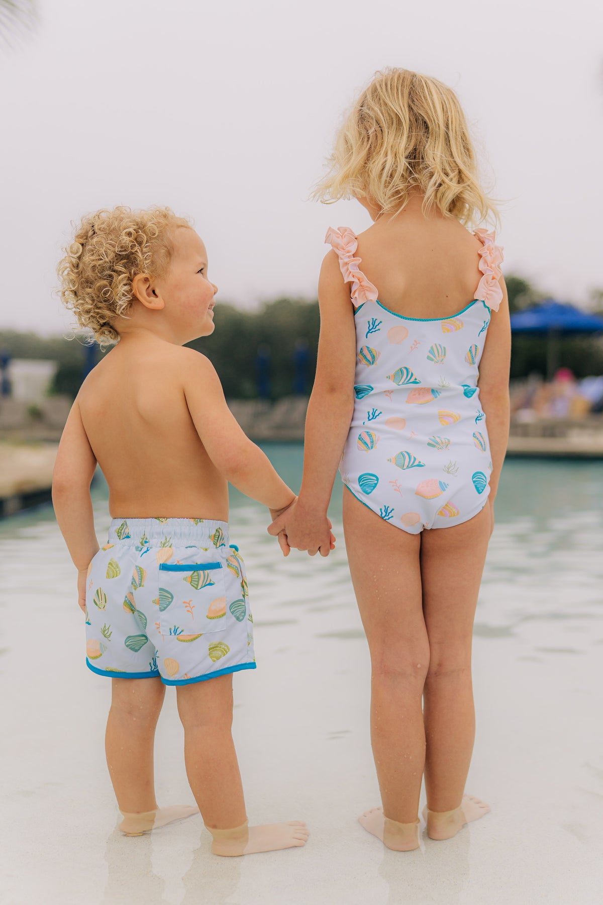 Summer Shells Ruffle Strap One-piece Swimsuit