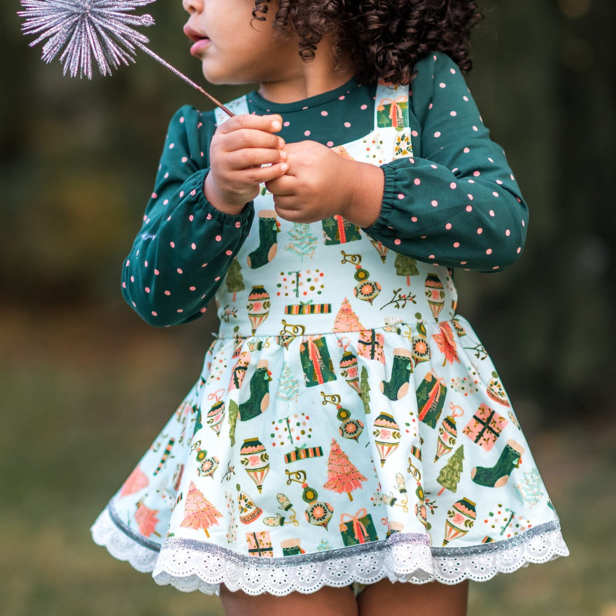 Joy to the World Skirted Romper