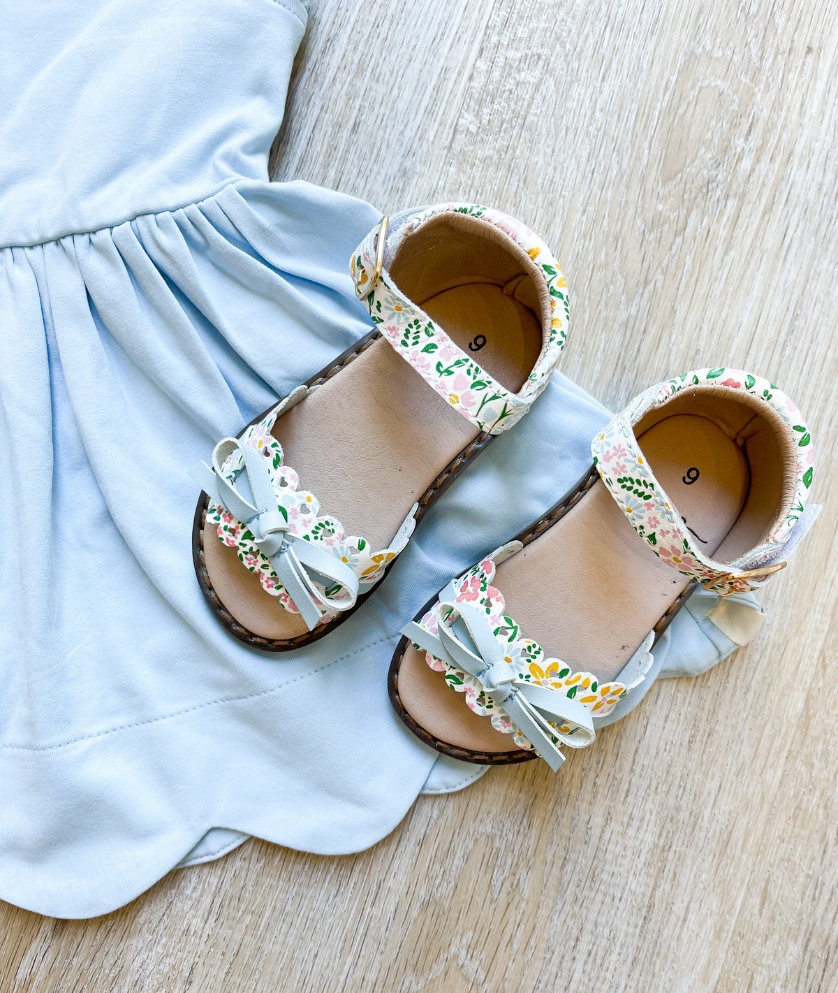 Bow Sandals- Floral