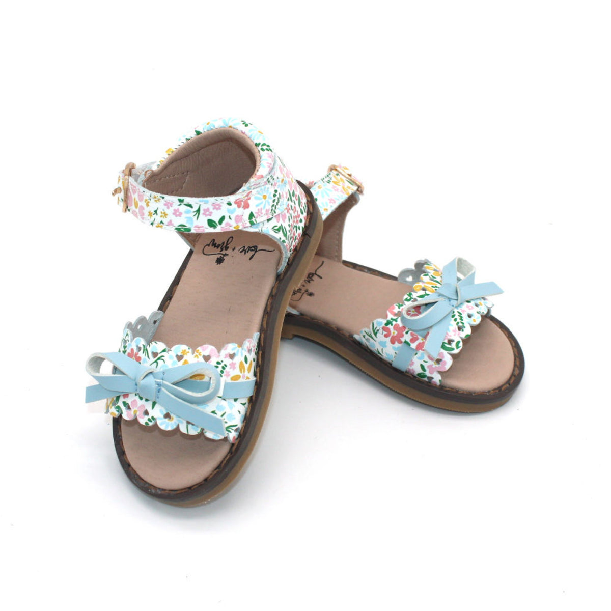 Bow Sandals- Floral