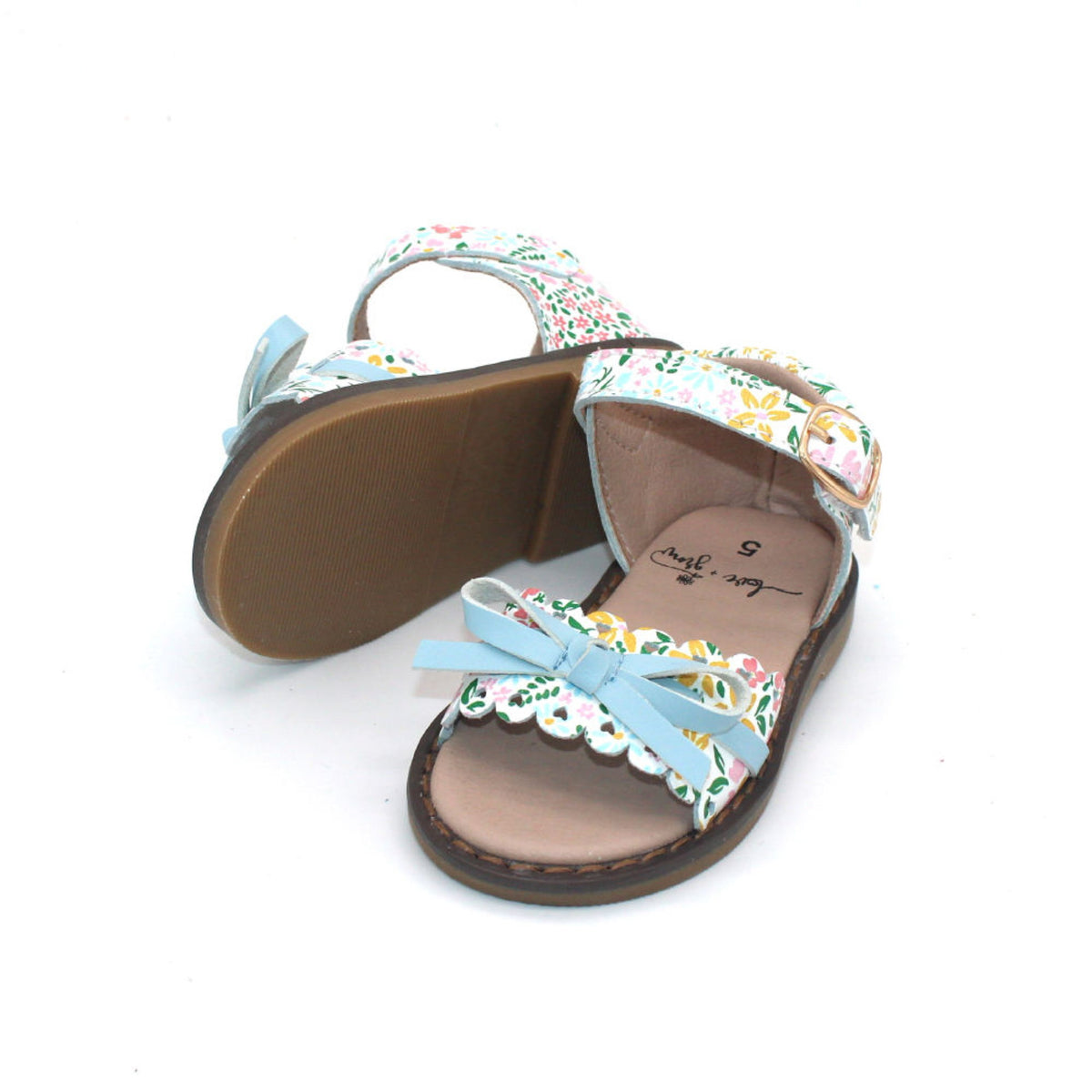 Bow Sandals- Floral