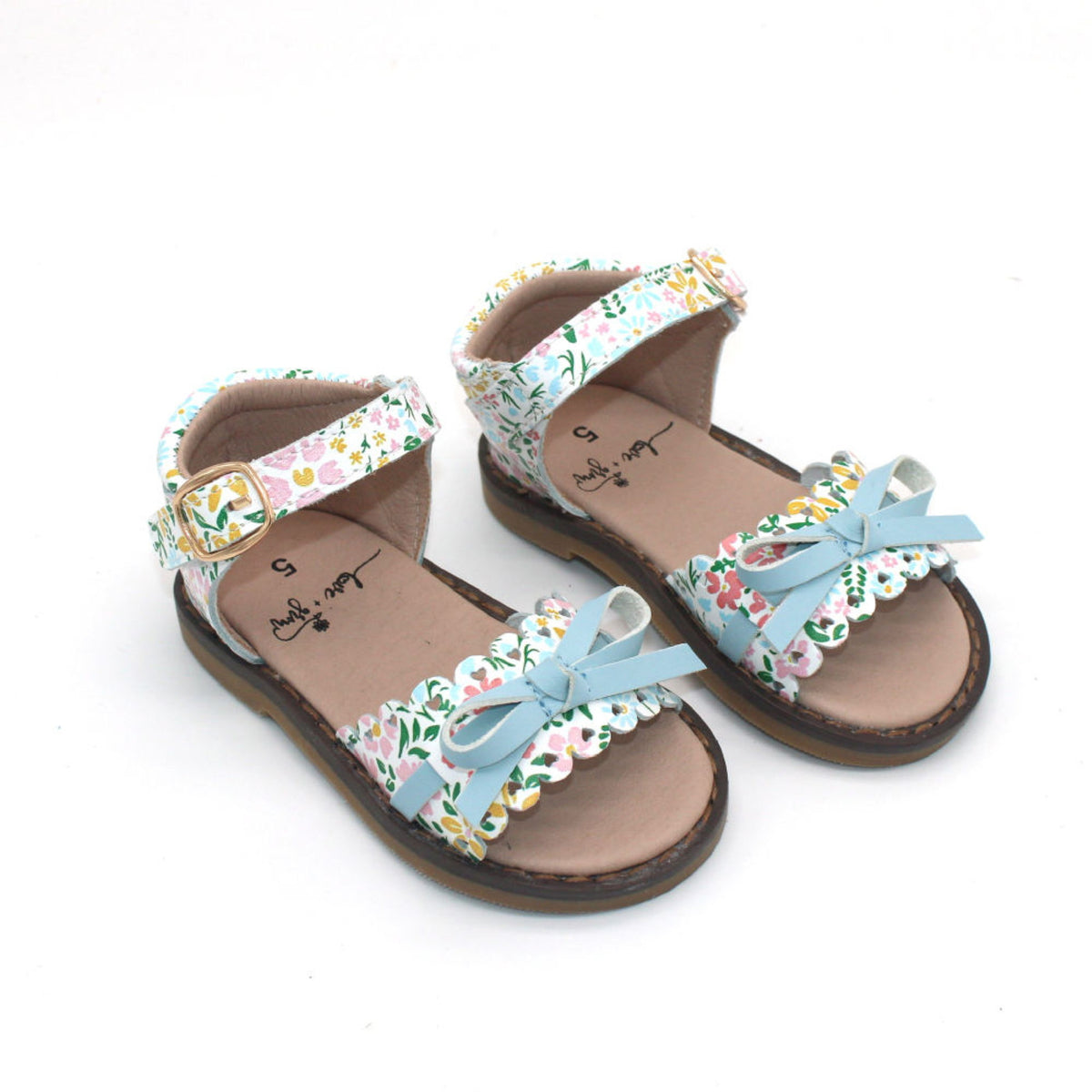 Bow Sandals- Floral