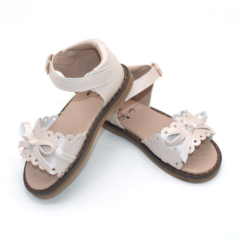 Bow Sandals- Pearl Shimmer