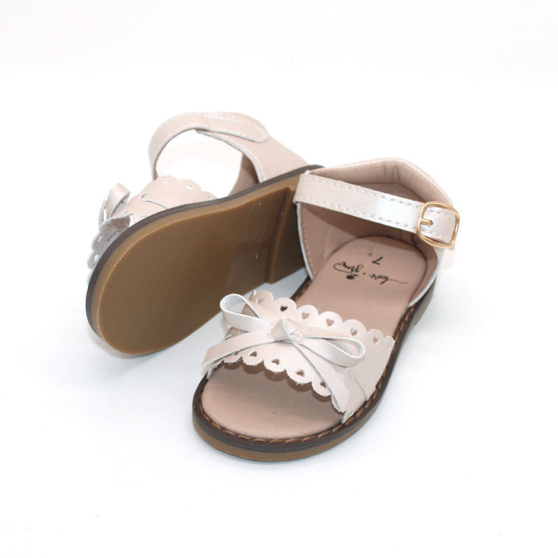 Bow Sandals- Pearl Shimmer